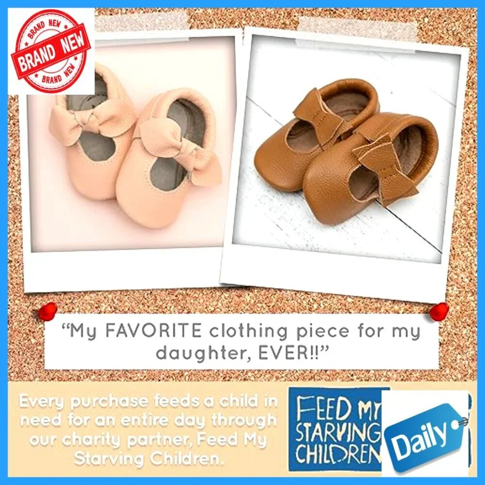 Genuine Leather Baby Mocc with Elastic Band for Secure Fit